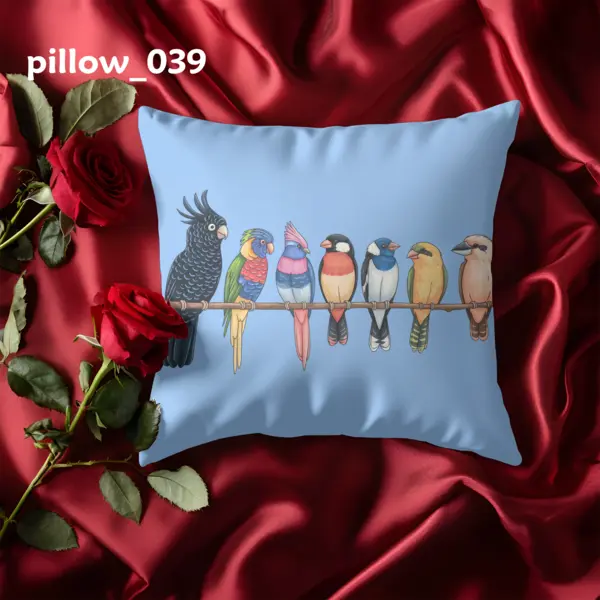 pillow_039 Colorful Birds