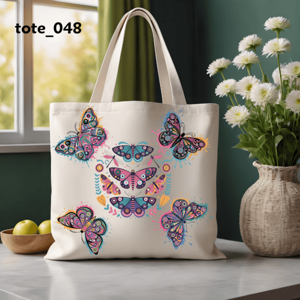 tote_048 (1) Colorful Butterfly