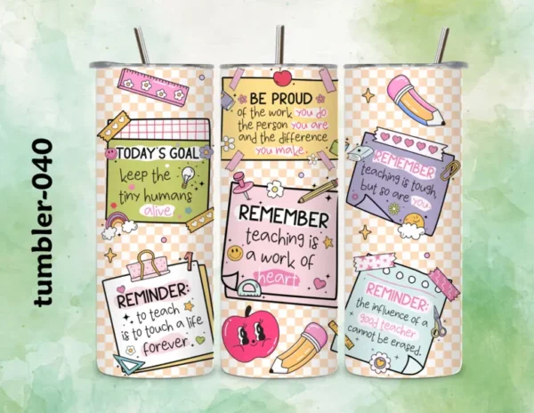 tumbler_040 Teacher Affirmations Tumbler